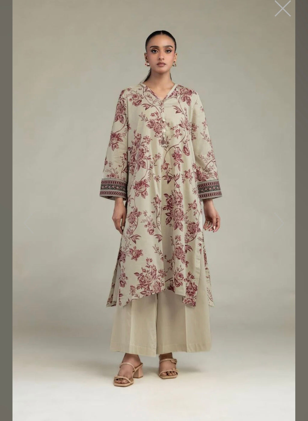 Khaadi | Printed | Lawn | 2-Piece | Ready to Wear | Skin Maroon