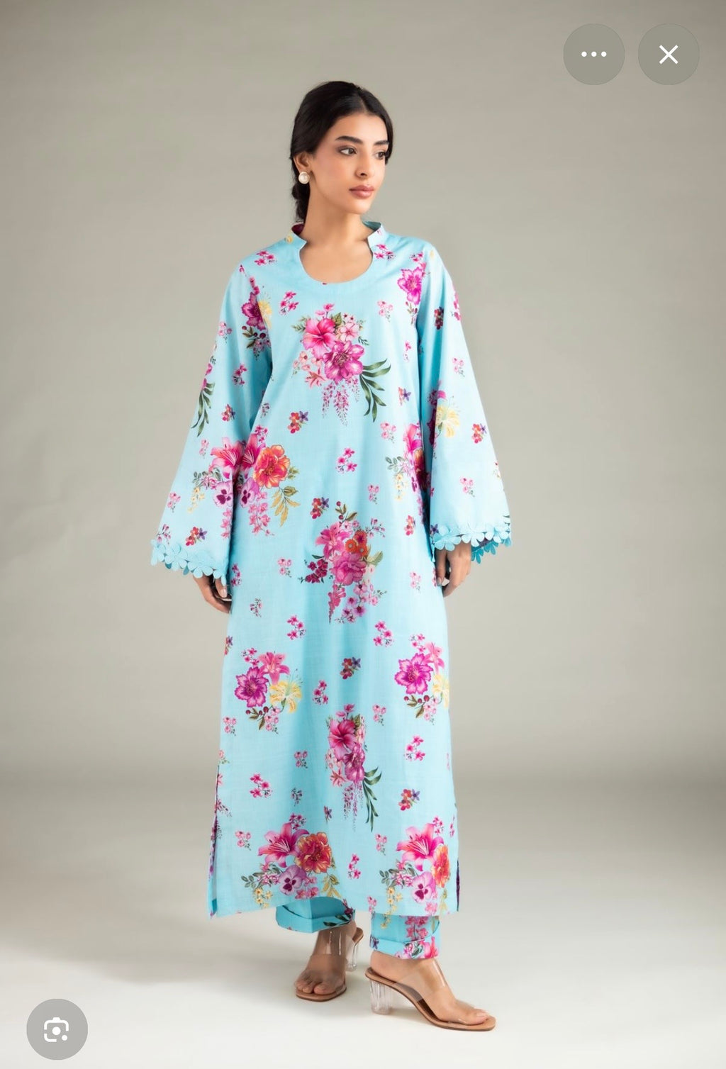 Khaadi | Printed | Cambric Lawn | 1-Piece | Ready to Wear | Sky Blue