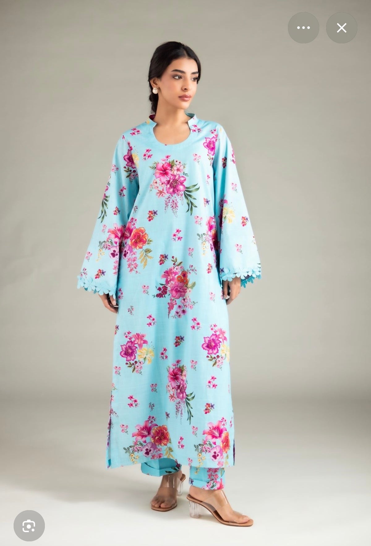 Khaadi | Printed | Cambric Lawn | 1-Piece | Ready to Wear | Sky Blue