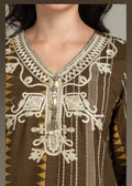 Khaadi | Embroidered | Khaddar | 2-Piece | Ready to Wear | Brown Lining