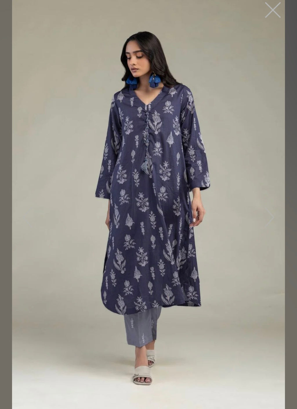 Khaadi | Printed | Lawn | 2-Piece | Ready to Wear | Blue Grey