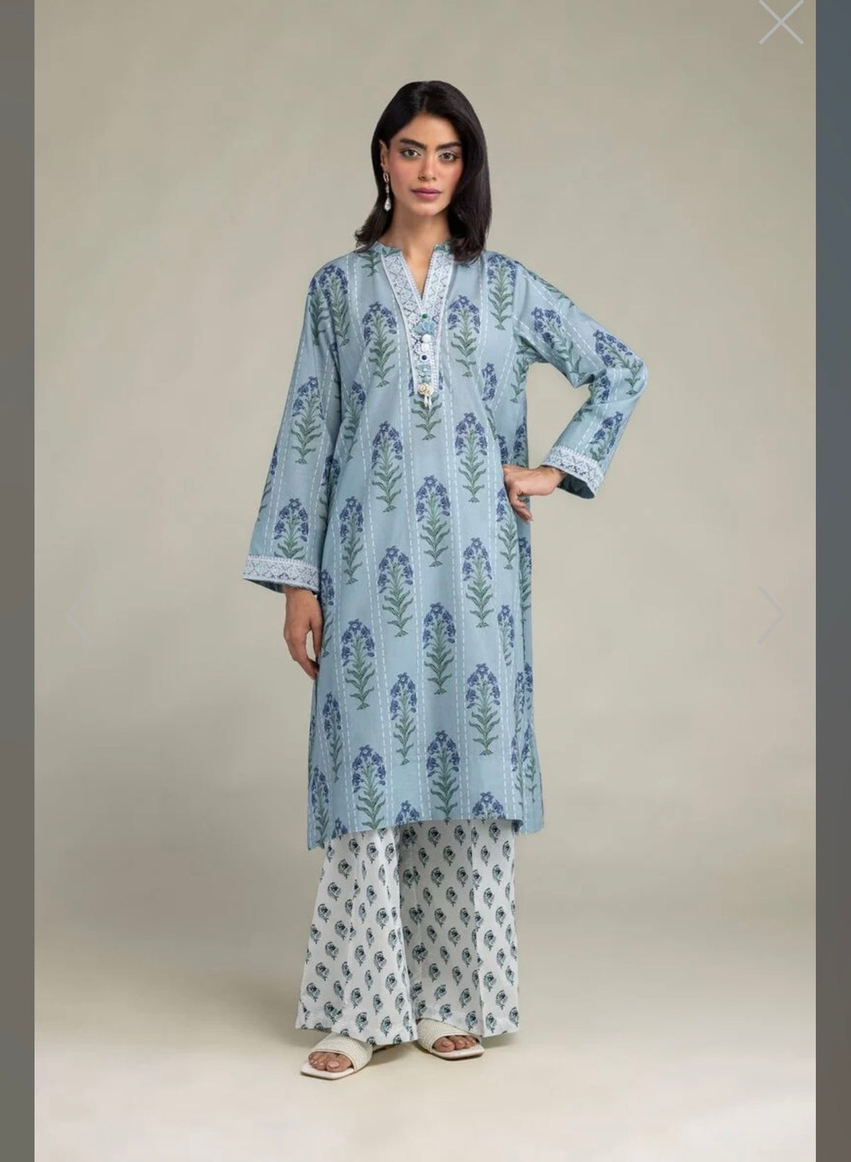 Khaadi | Embroidered | Lawn | 2-Piece | Ready to Wear | Sky Blue