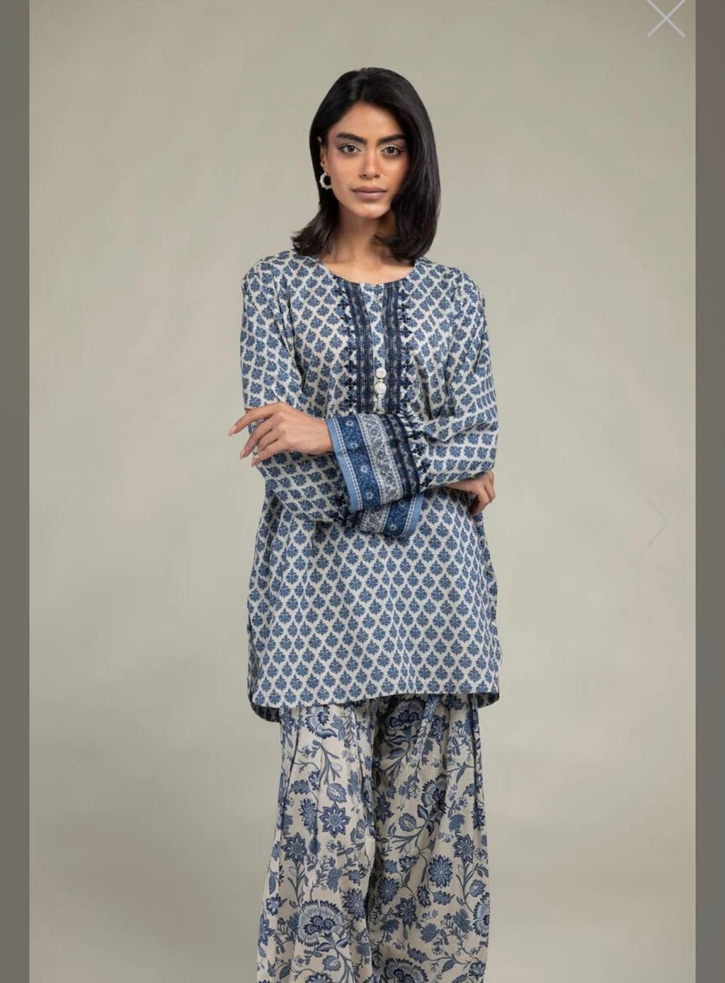 Khaadi | Embroidered | Lawn | 2-Piece | Ready to Wear | Blue