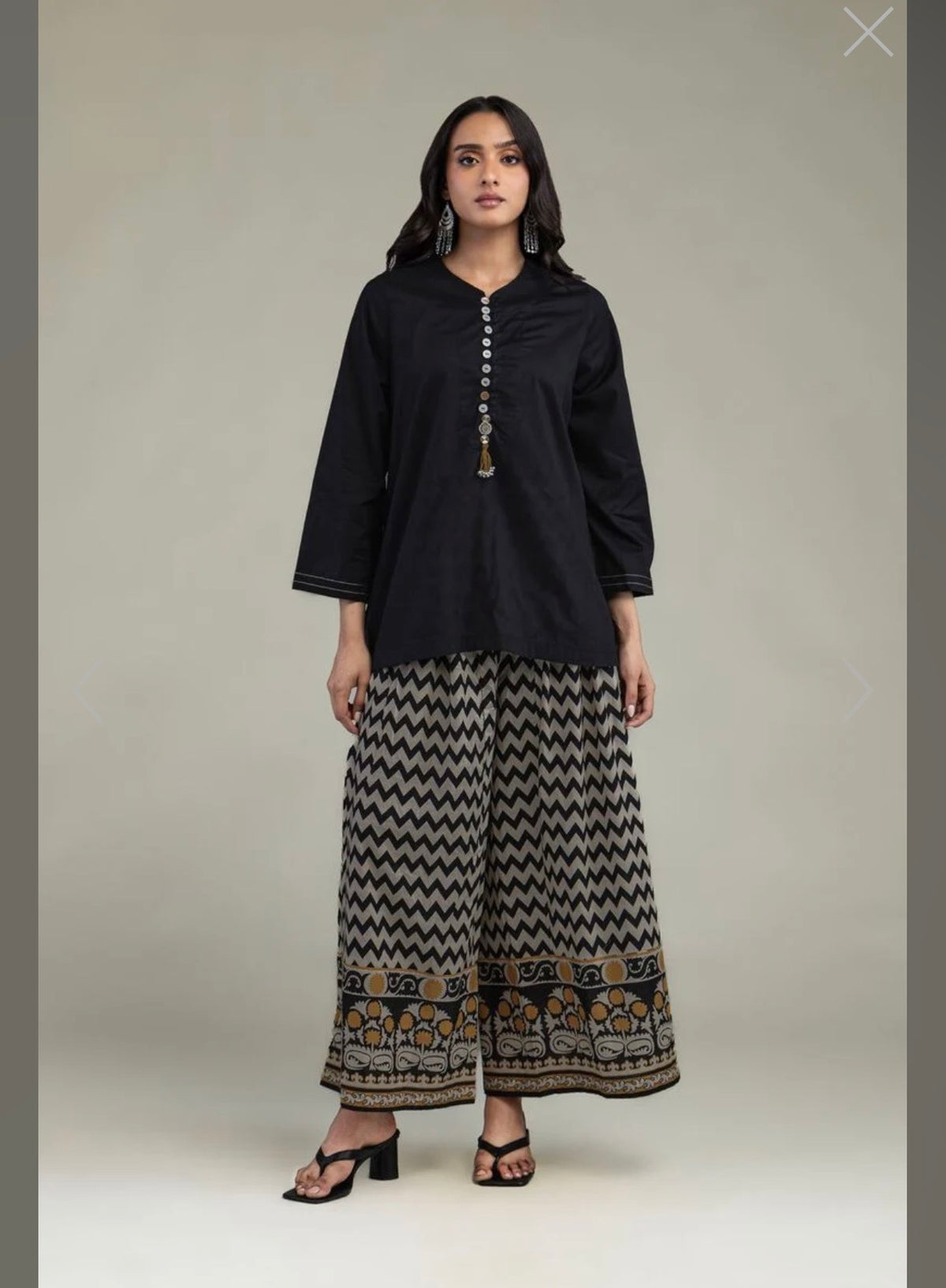 Khaadi | Printed | Lawn | 2-Piece | Ready to Wear | Black Zigzag