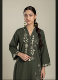 Khaadi | Embroidered | Textured Cotton | 2-Piece | Ready to Wear | Bottle Green