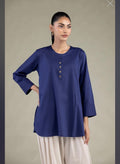Khaadi | Basic | Cotton Viscose | 2-Piece | Ready to Wear | Blue White