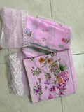 Sana Safinaz | Printed | Lawn | 2-Piece | Unstitched Suit | Pink