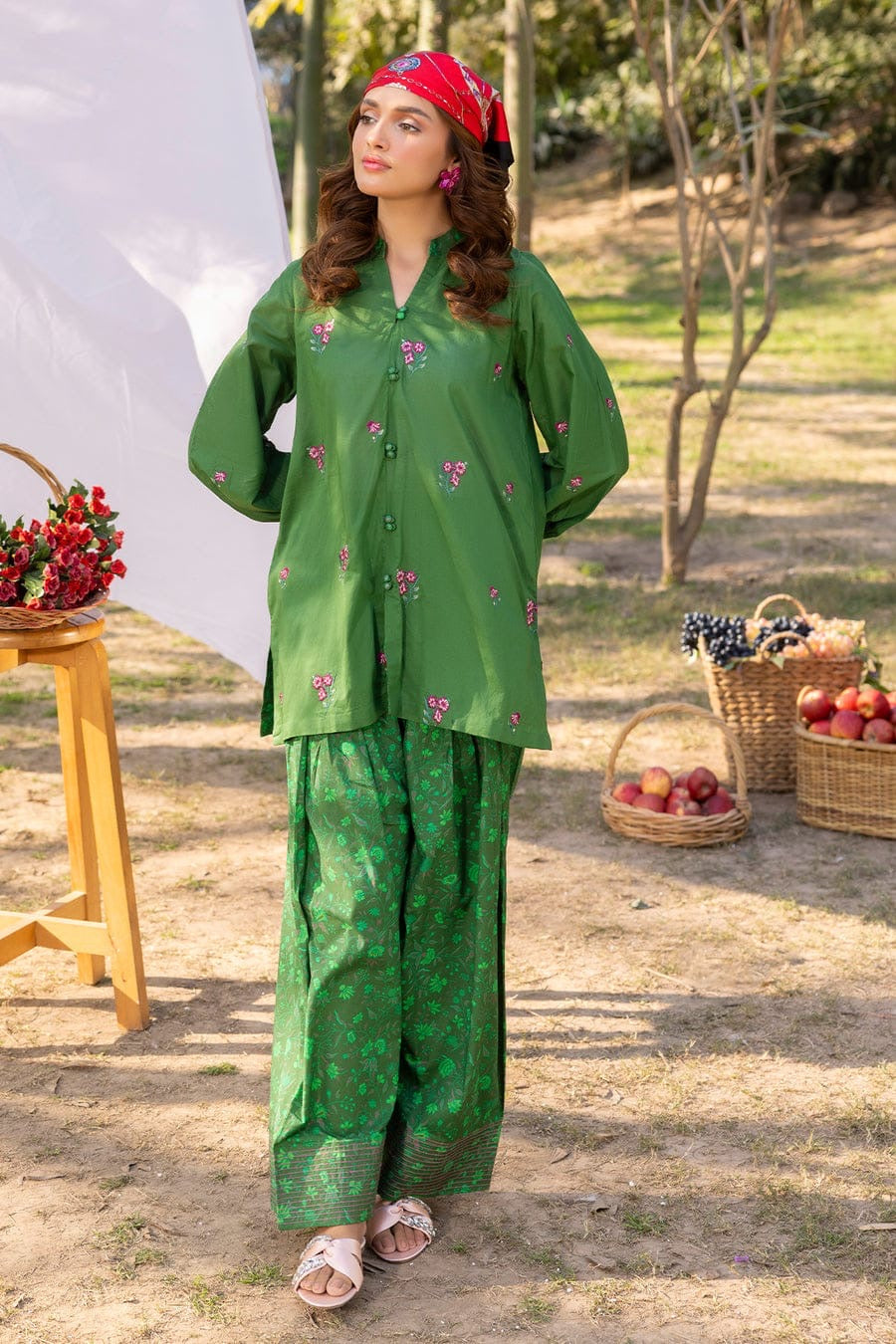 Charizma | Embroidered | Lawn | 2-Piece | Ready to Wear | Green