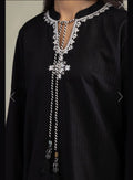 Khaadi | Embroidered | Cambric Lawn | 2-Piece | Ready to Wear | Black White