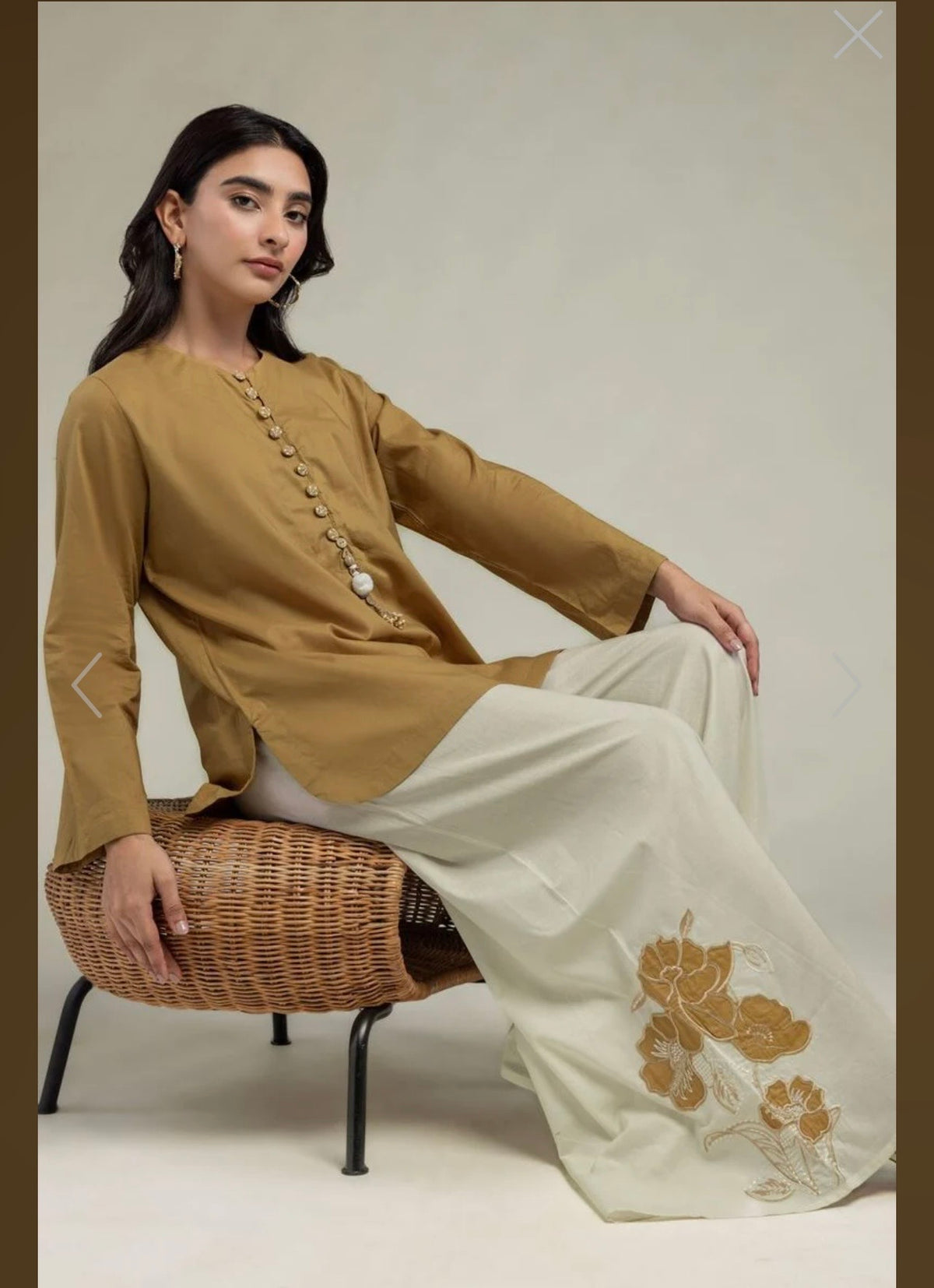 Khaadi | Embroidered | Cambric Lawn | 2-Piece | Ready to Wear | Mustard