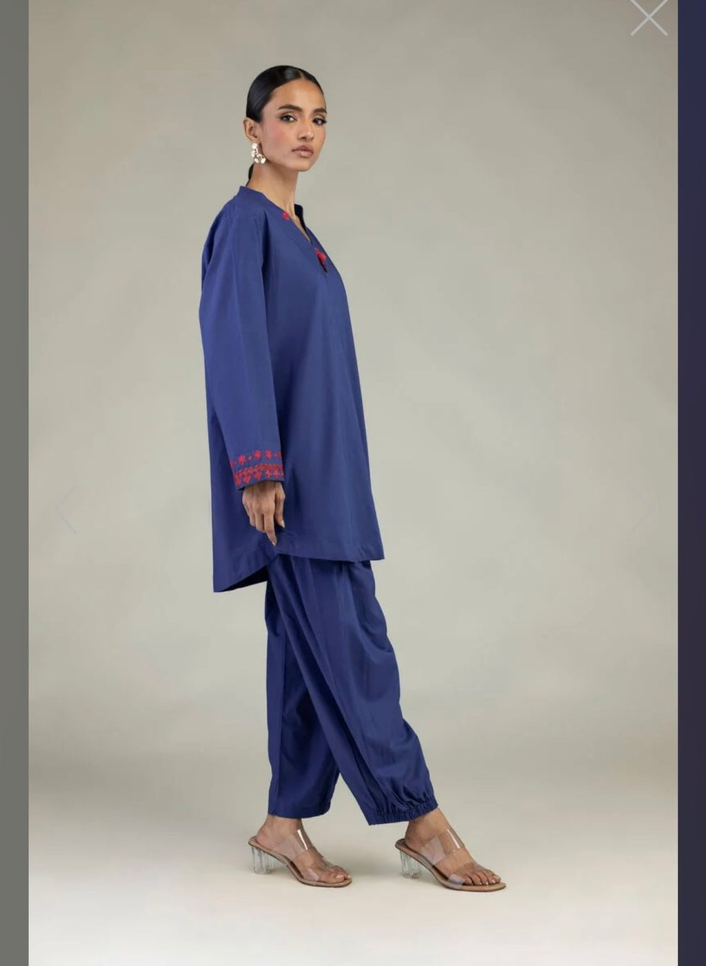 Khaadi | Embroidered | Lawn | 2-Piece | Ready to Wear | Dark blue