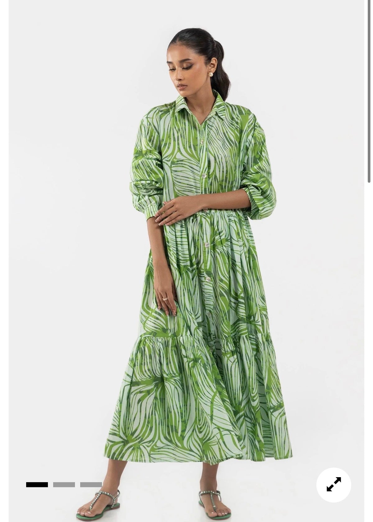 Sana Safinaz | Printed | Lawn | 1-Piece | Ready to Wear | Green