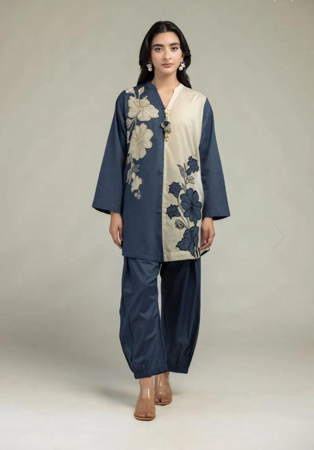 Khaadi | Embroidered | Cambric Lawn | 2-Piece | Ready to Wear | Navy Blue Skin