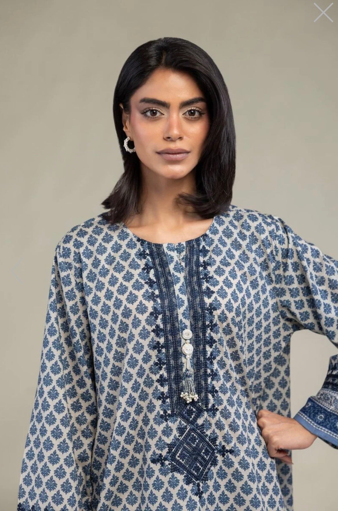 Khaadi | Embroidered | Lawn | 2-Piece | Ready to Wear | Blue