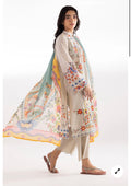 Sana Safinaz | Embroidered | Lawn | 3-Piece | Ready to Wear | Beige