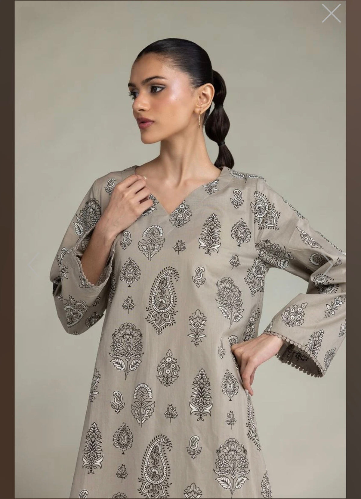 Khaadi | Printed | Lawn | 2-Piece | Ready to Wear | Beige