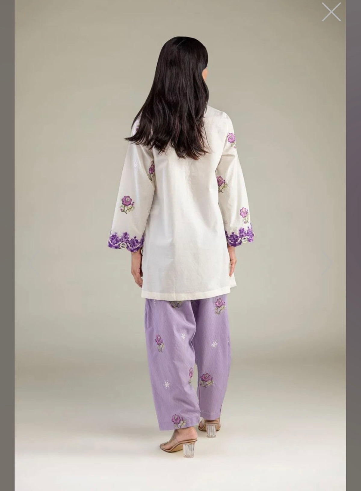 Khaadi | Embroidered | Cambric Lawn | 3-Piece | Ready to Wear | Lilac White