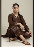 Khaadi | Embroidered | Textured Cotton | 2-Piece | Ready to Wear | Brown