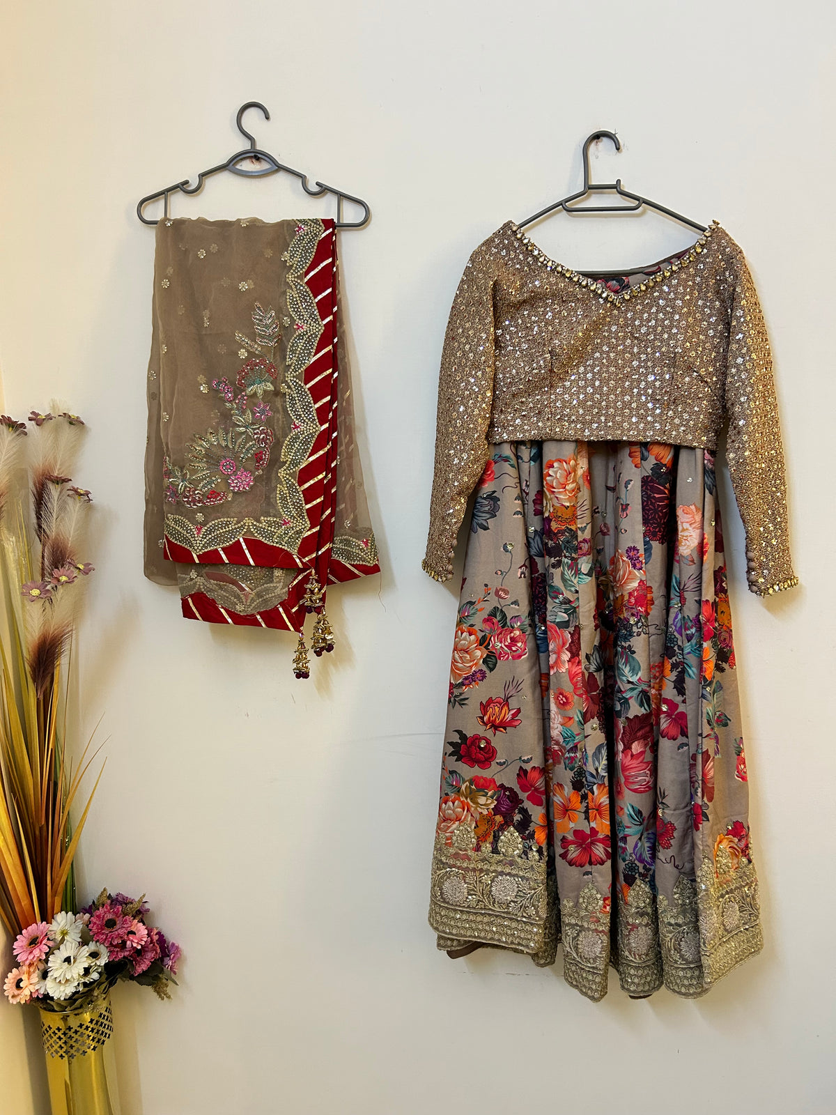 Charizma | Embroidered | Raw Silk | 3-Piece | Ready to Wear | Beige