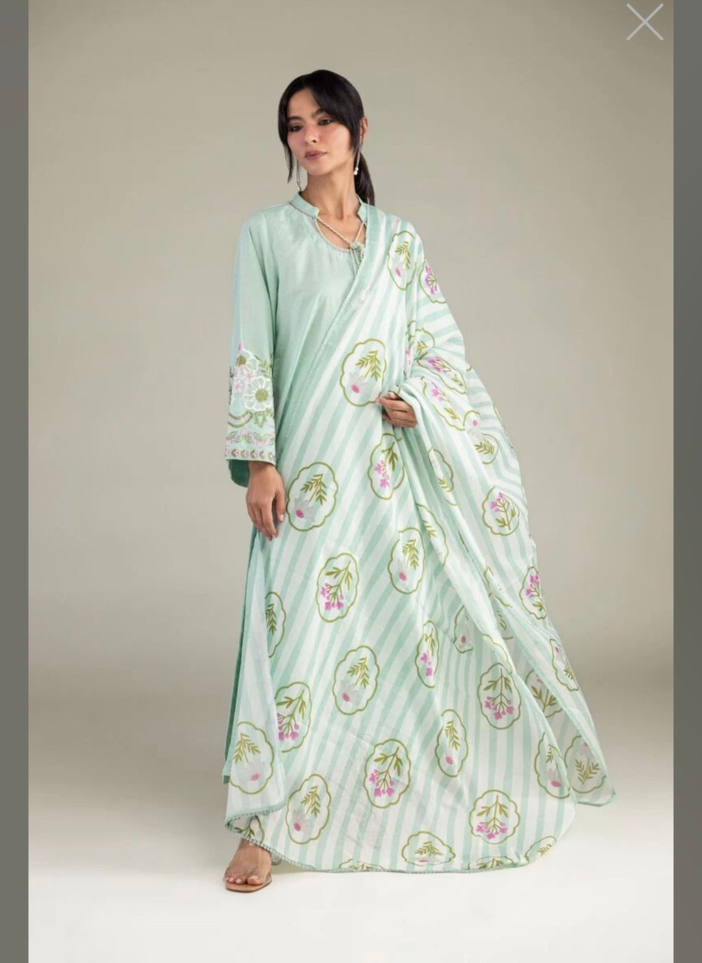 Khaadi | Embroidered | Cambric Lawn | 3-Piece | Ready to Wear | C-Green