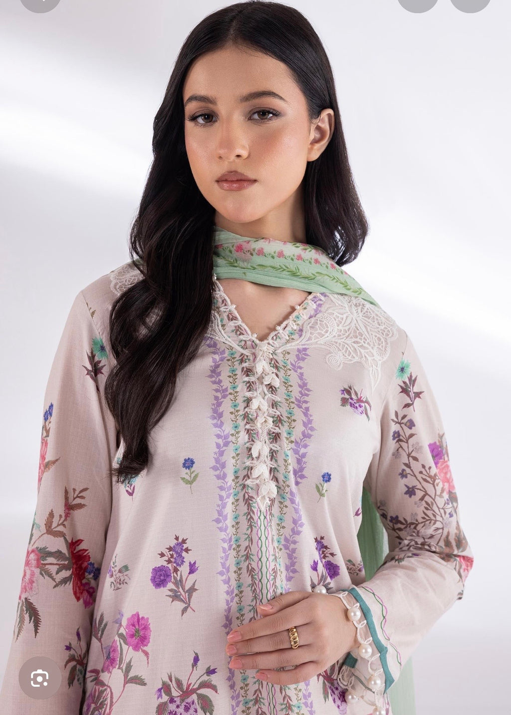 Sana Safinaz | Printed | Lawn | 3-Piece | Ready to Wear | Powder Pink