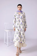 Khaadi | Embroidered | Lawn | 2-Piece | Ready to Wear | Off White Purple