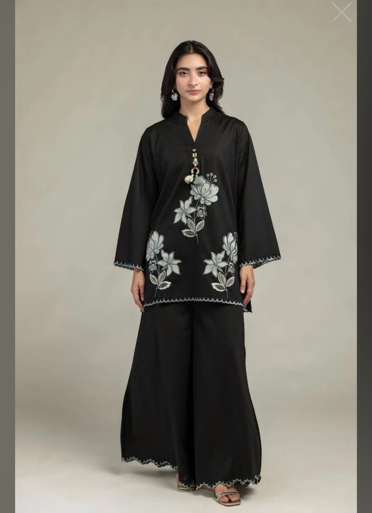 Khaadi | Embroidered | Cambric Lawn | 2-Piece | Ready to Wear | Black