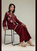 Khaadi | Embroidered | Cambric Lawn | 2-Piece | Ready to Wear | Maroon