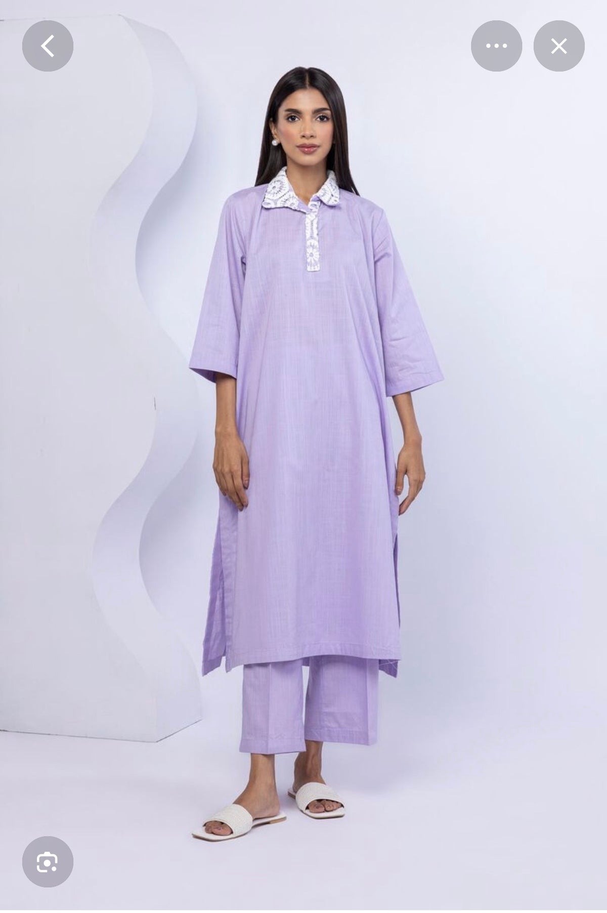 Khaadi | Basic Brochia | Cambric Lawn | 2-Piece | Ready to Wear | Lilac