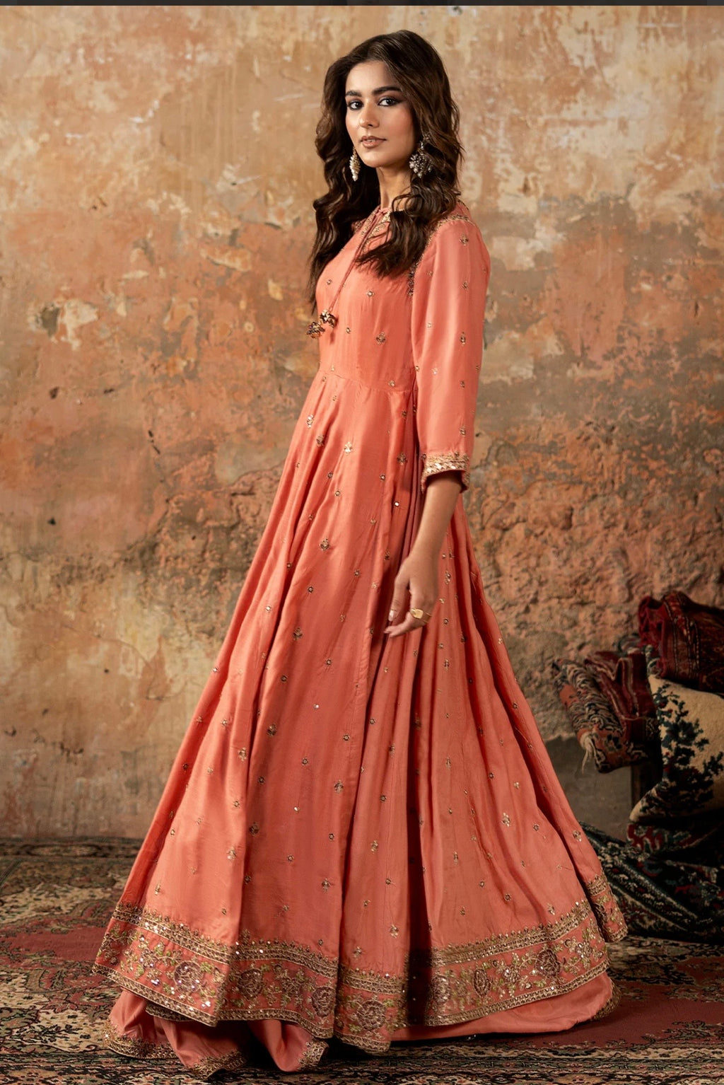 Charizma | Embroidered | Chiffon | 3-Piece | Ready to Wear | Peach