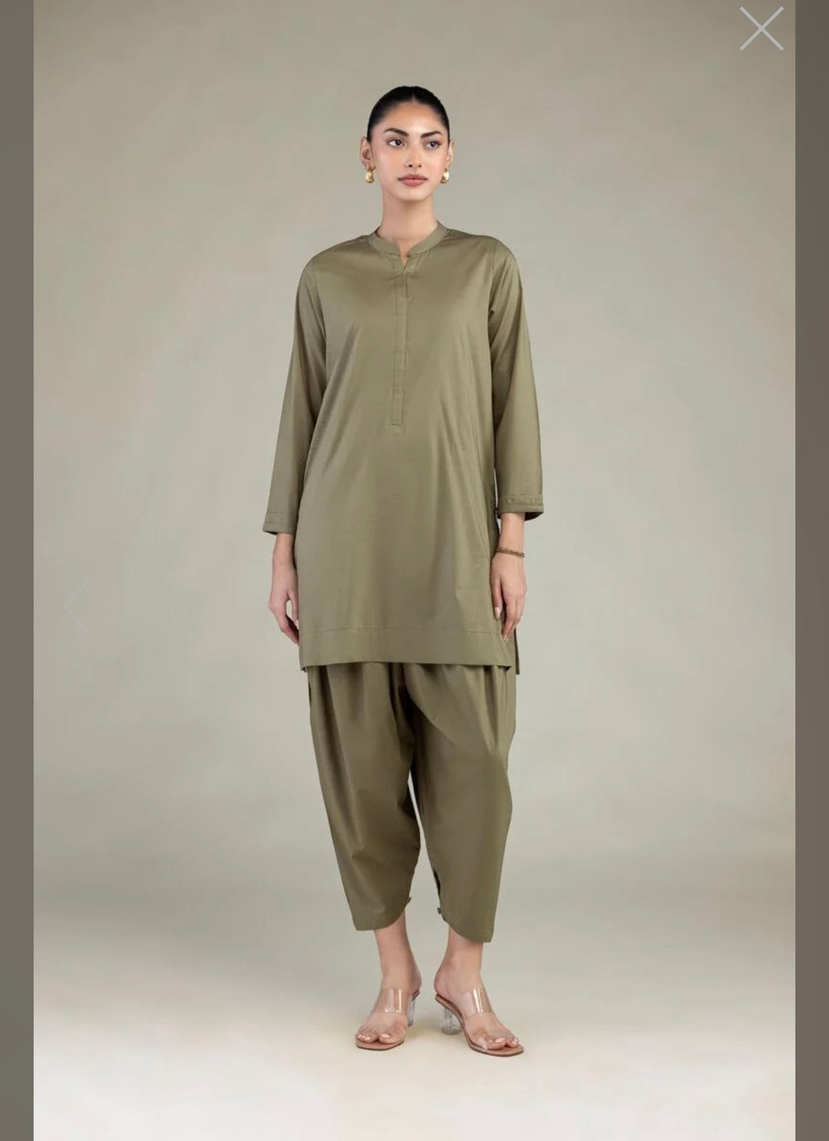 Khaadi | Basic | Cotton Viscose | 2-Piece | Ready to Wear | Olive Green