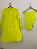 Sana Safinaz | Basic | Poly Cotton | 2-Piece | Ready to Wear | Lemon