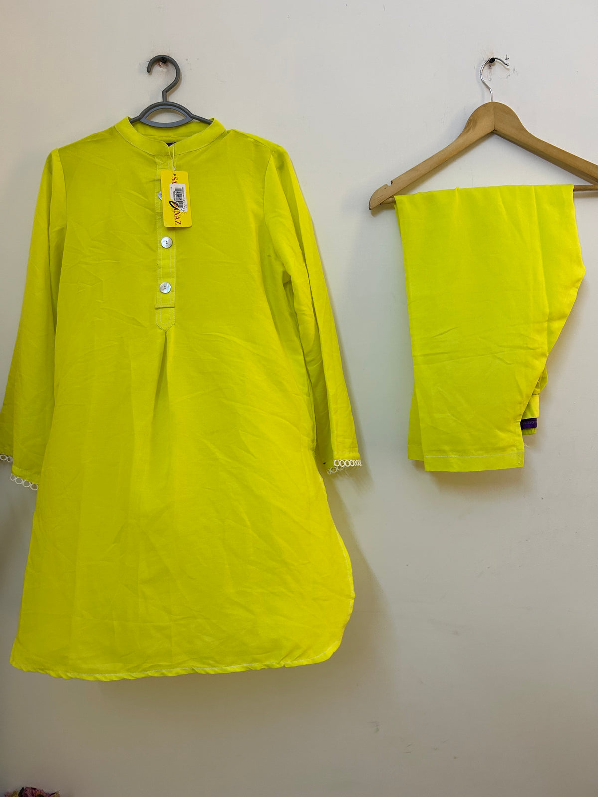Sana Safinaz | Basic | Poly Cotton | 2-Piece | Ready to Wear | Lemon