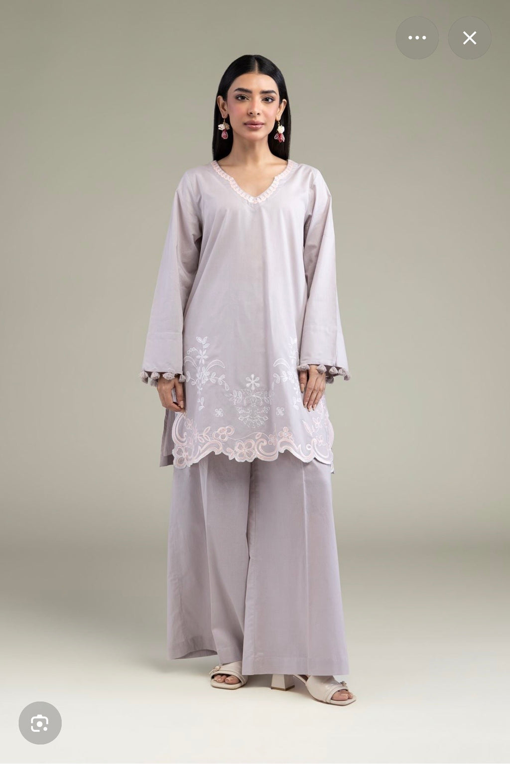 Khaadi | Embroidered | Lawn | 2-Piece | Ready to Wear | Lilac Grey