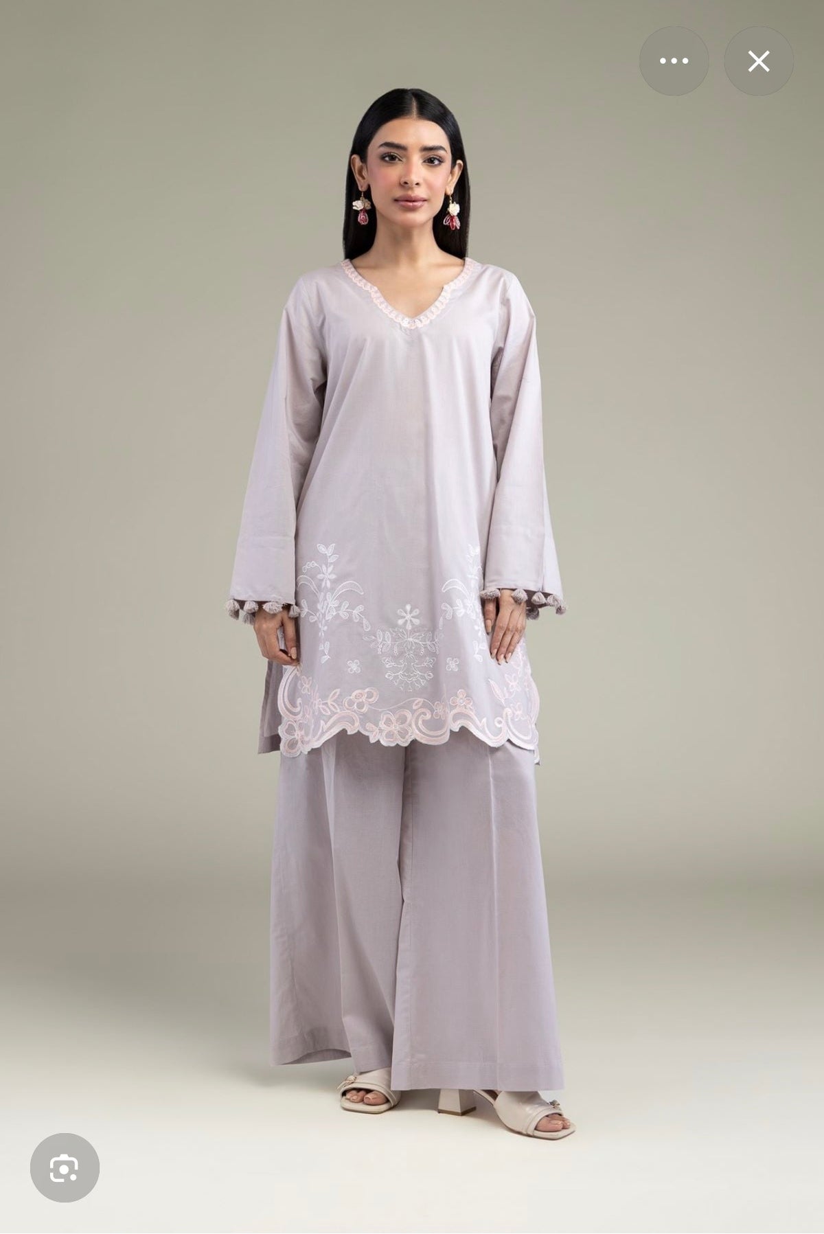 Khaadi | Embroidered | Lawn | 2-Piece | Ready to Wear | Lilac Grey