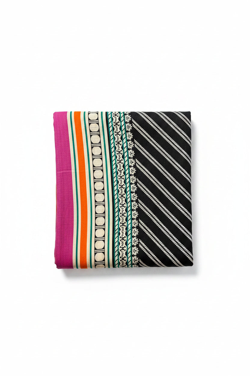 Khaadi | Printed | Lawn | Dupatta | Black Lines
