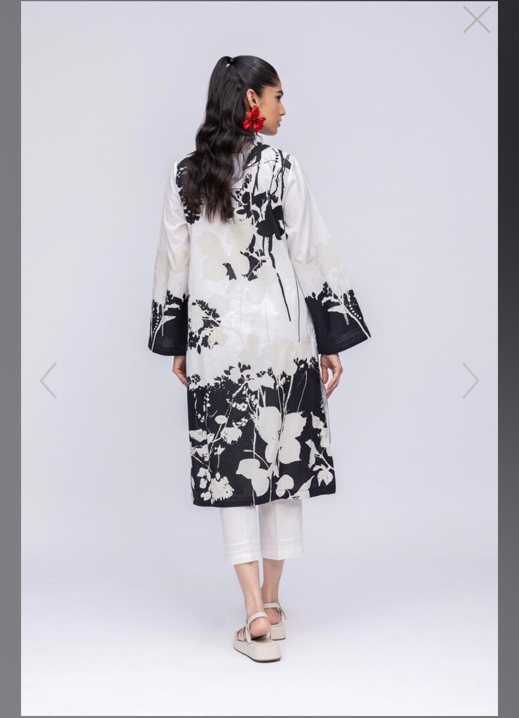 Khaadi | Printed | Selftextured Lawn | 2-Piece | Ready to Wear | Black White