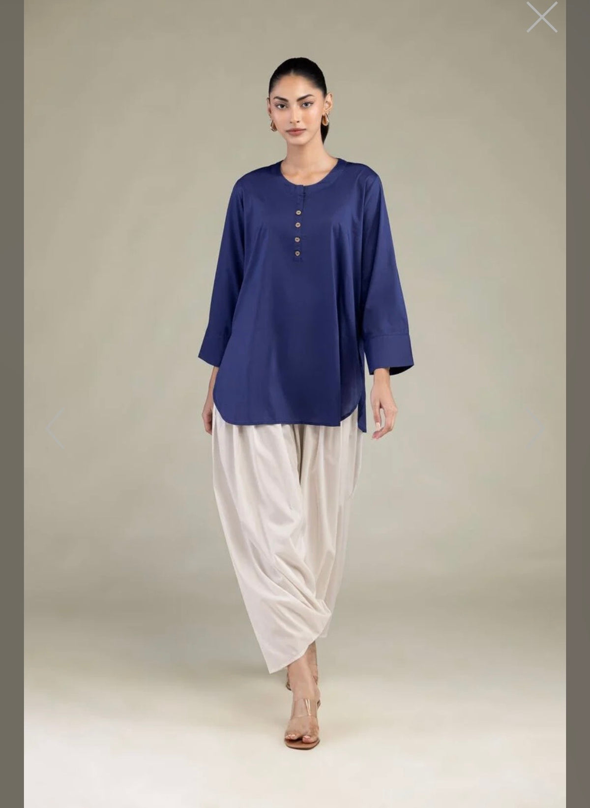 Khaadi | Basic | Cotton Viscose | 2-Piece | Ready to Wear | Blue White