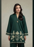 Khaadi | Embroidered | Cambric Lawn | 2-Piece | Ready to Wear | Bottle Green