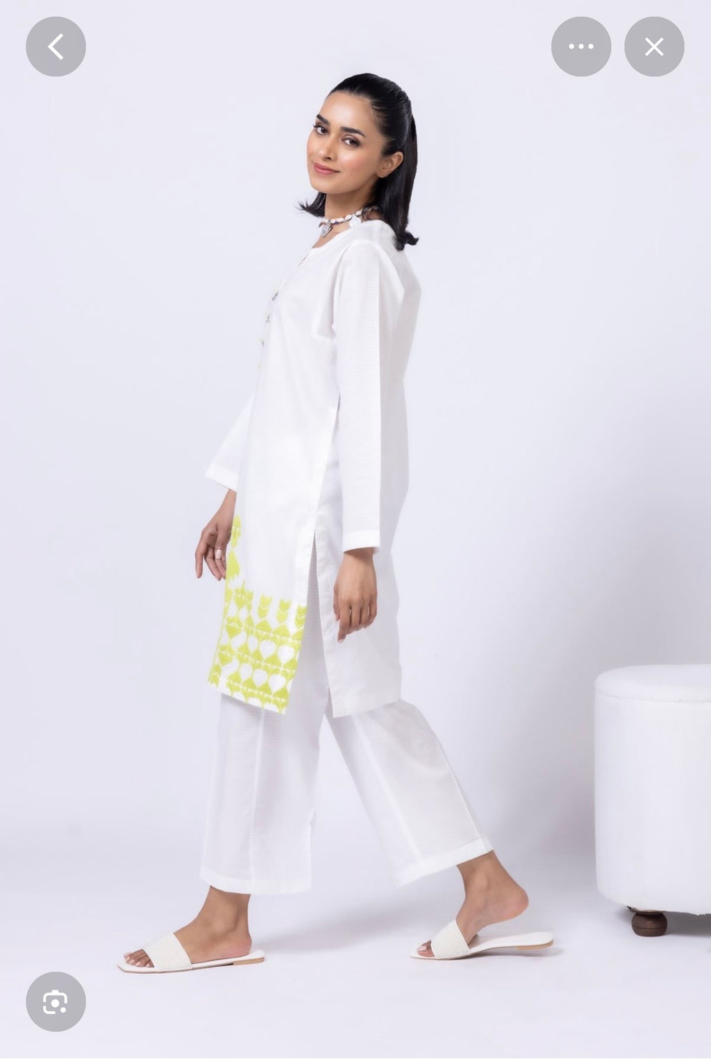 Khaadi | Embroidered | Selftextured Lawn | 2-Piece | Ready to Wear | White Parrot