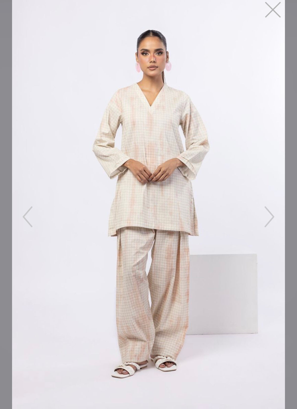 Khaadi | Printed | Cambric Lawn | 2-Piece | Ready to Wear | Off White