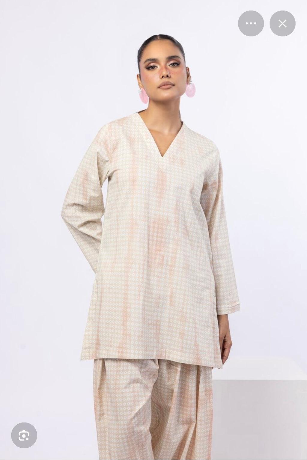 Khaadi | Printed | Cambric Lawn | 2-Piece | Ready to Wear | Off White
