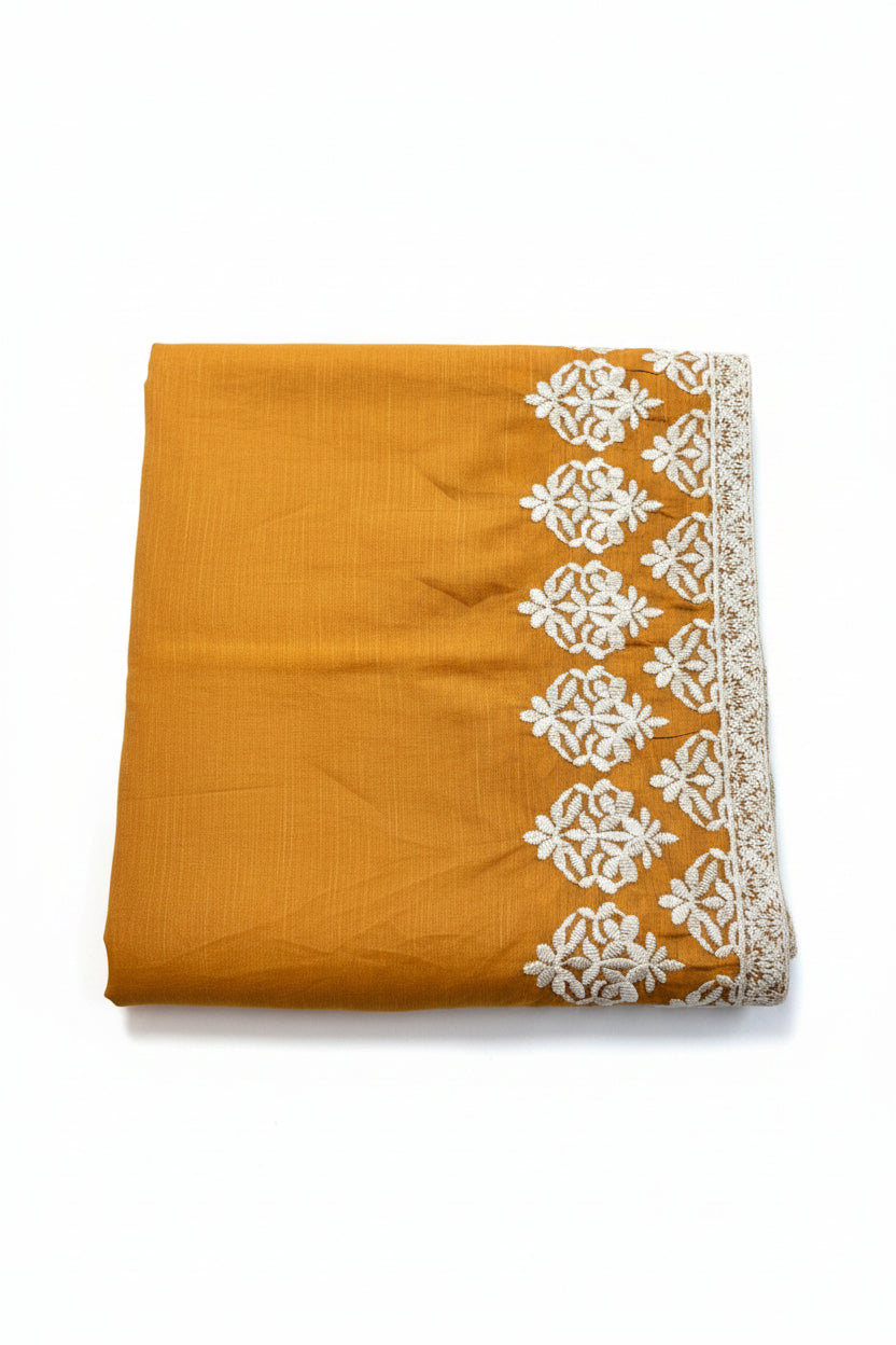 Khaadi | Embroidered | Paper Cotton | Dupatta | Light Orange