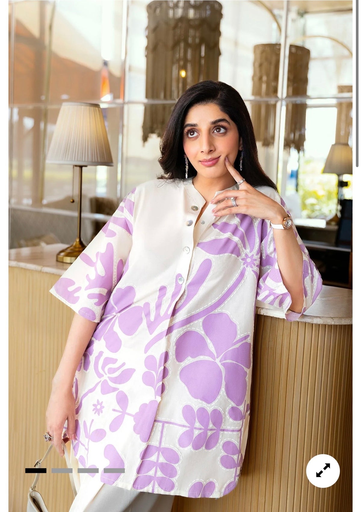 Sana Safinaz | Printed | Lawn | 1-Piece | Ready to Wear | Lilac Beige