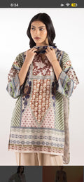Sana Safinaz | Printed | Lawn | 2-Piece | Ready to Wear | Brown Skin