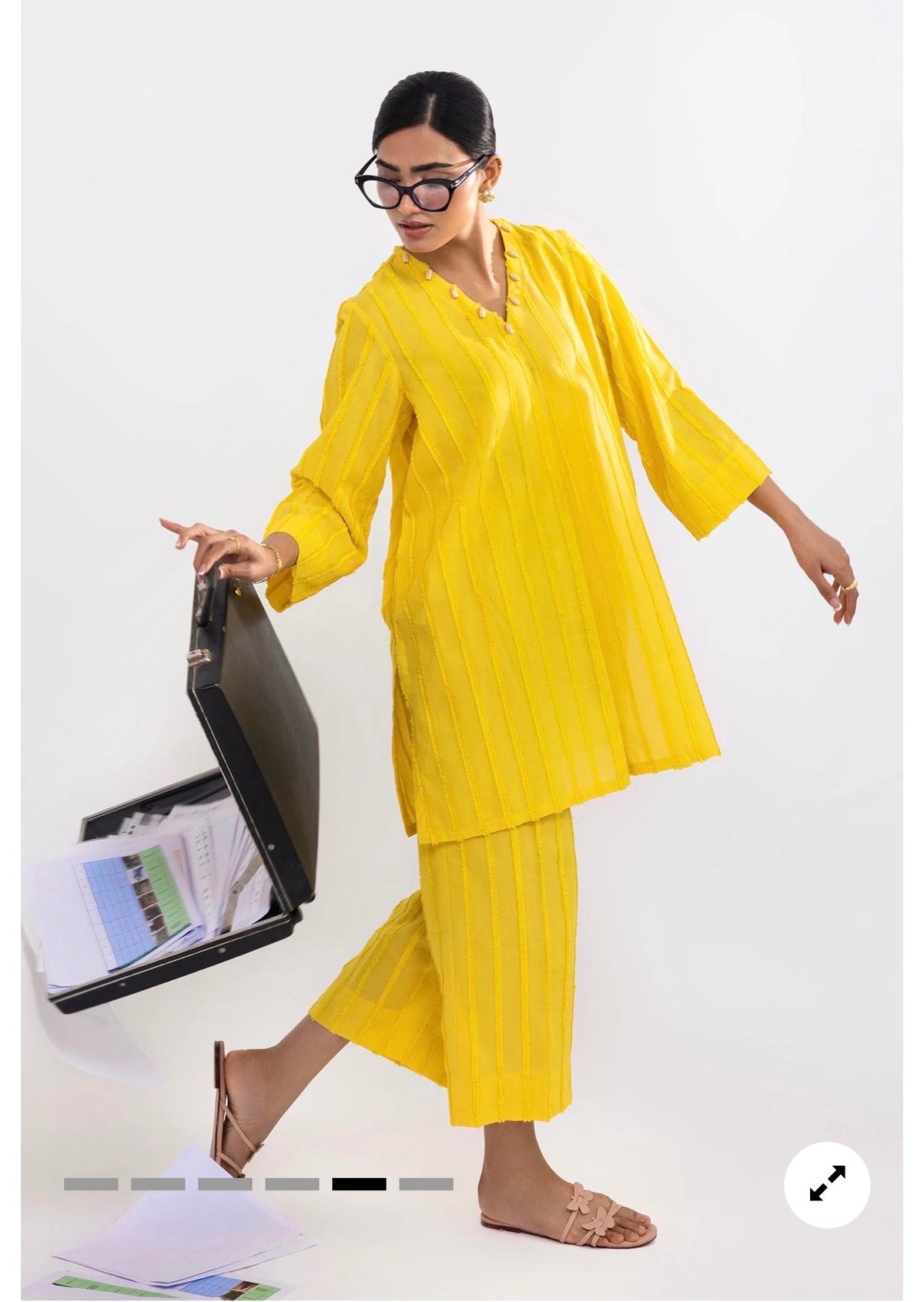 Sana Safinaz | Printed | Brochia Lawn | 2-Piece | Ready to Wear | Yellow