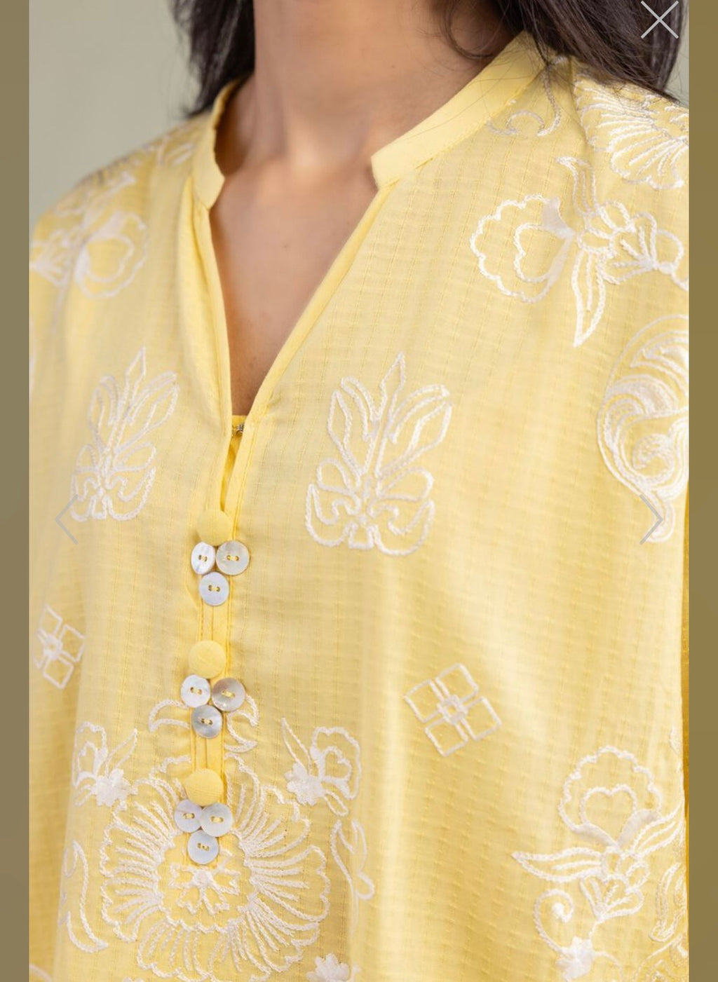 Khaadi | Embroidered | Cambric Lawn | 2-Piece | Ready to Wear | Yellow