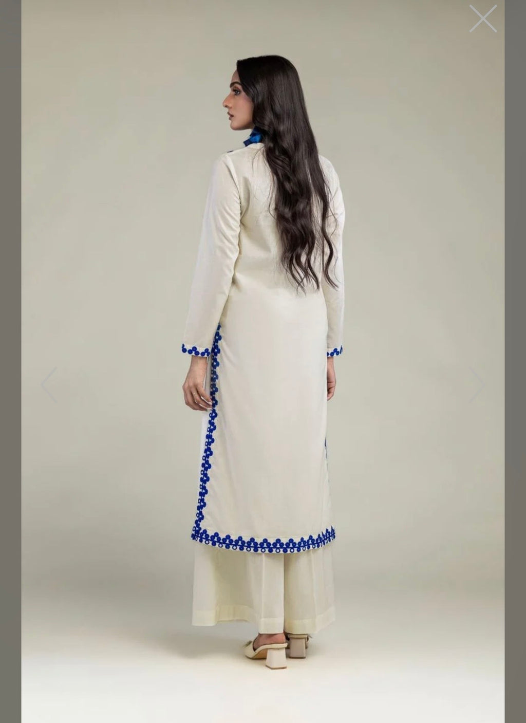 Khaadi | Embroidered | Cambric Lawn | 2-Piece | Ready to Wear | White Blue