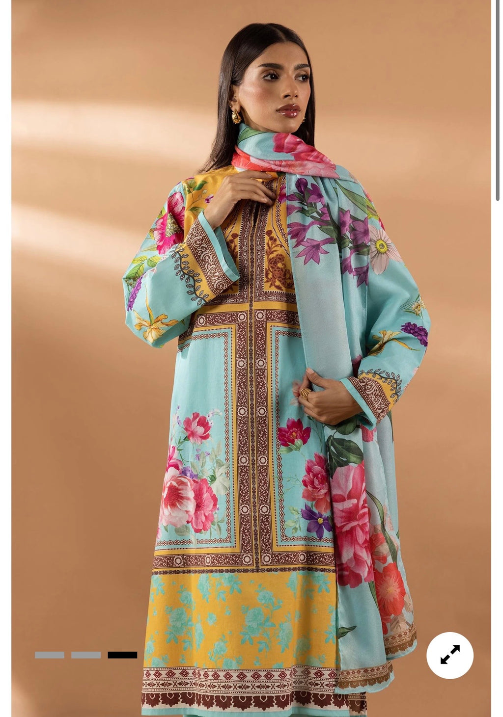 Sana Safinaz | Printed | Lawn | 3-Piece | Ready to Wear | Yellow Multi