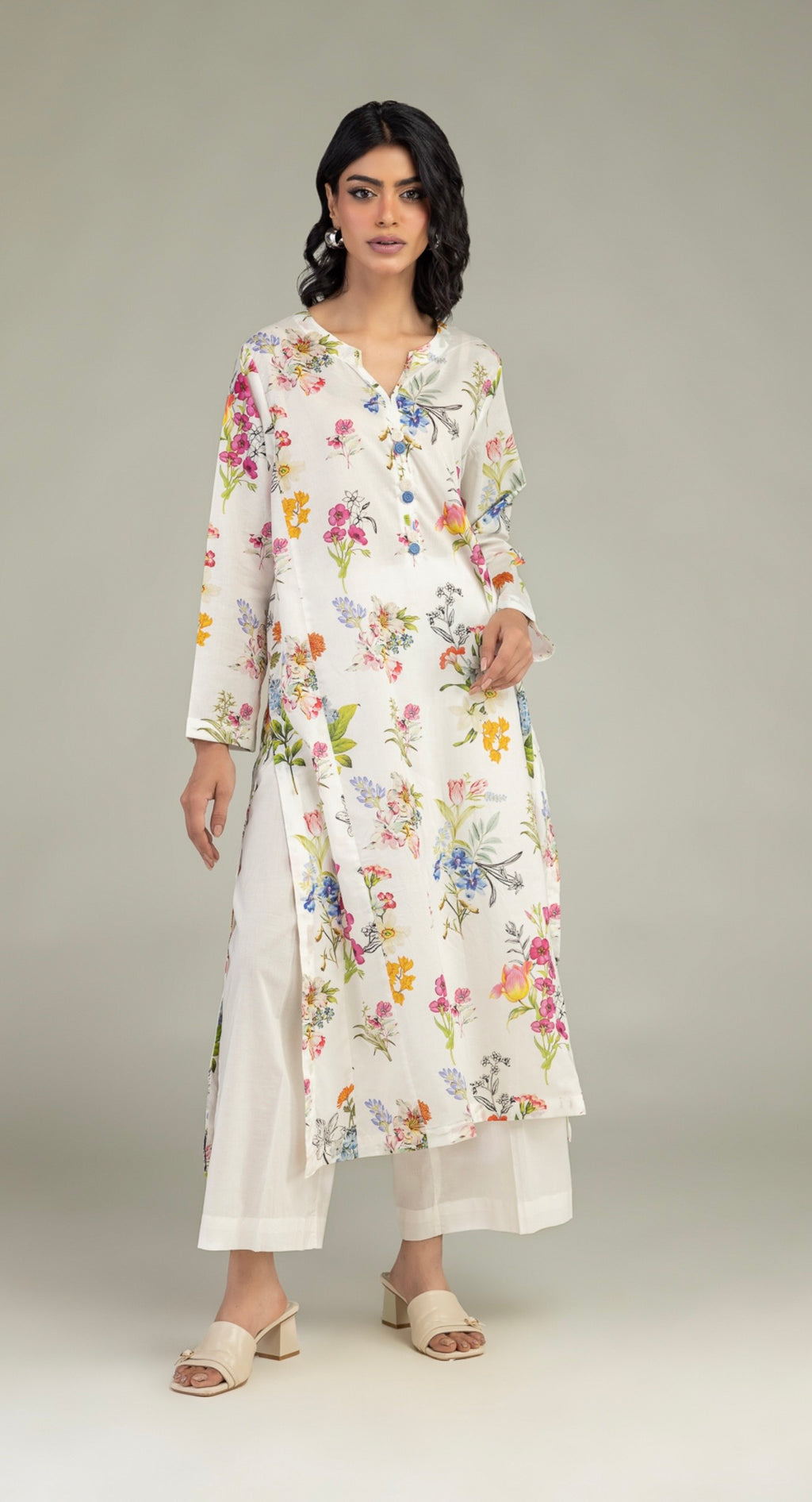 Khaadi | Printed | Lawn | 2-Piece | Ready to Wear | White Multi